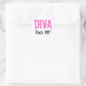 DIVA - "Zurück weg!" Aufkleber (Tasche)