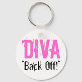 DIVA - "Zurück weg!" Schlüsselanhänger (Vorderseite)