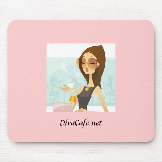 DivaCafe Mausunterlage Mousepad (Vorne)