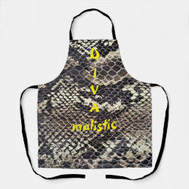 DIVAmalistic Brown Snakeskin Print Schürze