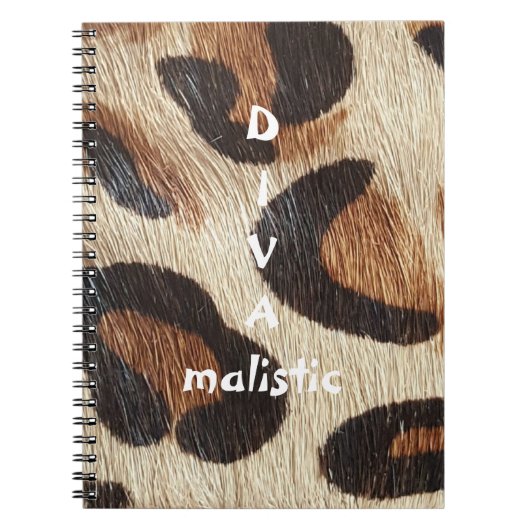 DIVAmalistic Leopard Print Notebook Notizblock (Vorderseite)