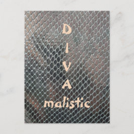 DIVAmalistic Multicolor Snakeskin Print Postcard Postkarte