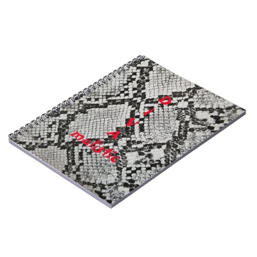 DIVAmalistic Snakeskin Print Notebook Notizblock (Linke Seite)