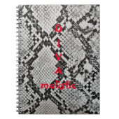 DIVAmalistic Snakeskin Print Notebook Notizblock (Vorderseite)