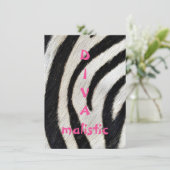 DIVAmalistic Zebra Print Flat Greeting Card (Stehend Vorderseite)