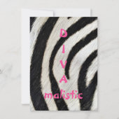 DIVAmalistic Zebra Print Flat Greeting Card (Vorderseite)