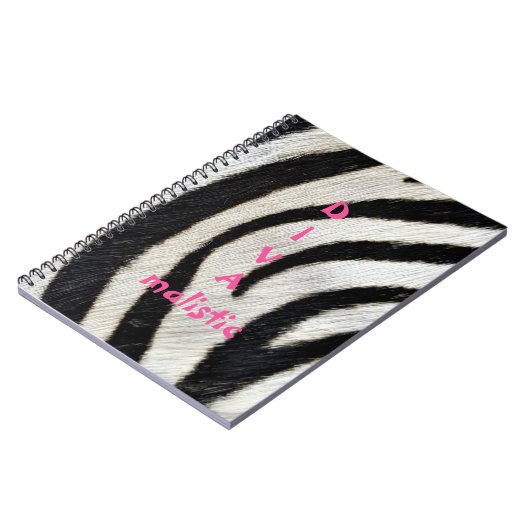 DIVAmalistic Zebra Print Notebook Notizblock (Linke Seite)