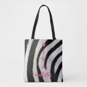 DIVAmalistic Zebra Print Tote Bag Tasche (Vorderseite)