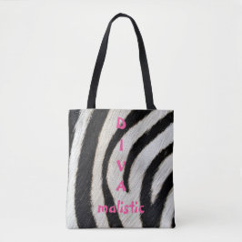 DIVAmalistic Zebra Print Tote Bag Tasche