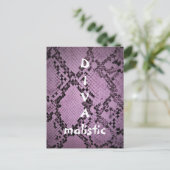 DIVAmalistisch Lila Snakeskin Print Postcard Postkarte (Stehend Vorderseite)