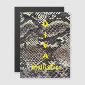 DIVAmalistische braune Snakeskin Print Magnetkarte (Vorne/Hinten)