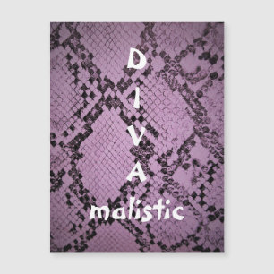 DIVAmalistische Lila Snakeskin-Magnetkarte Magnetkarte