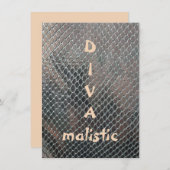 DIVAmalistische Multicolor-Snakeskin Druckflachkar (Vorne/Hinten)