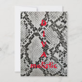 DIVAmalistische Snakeskin Print Flat Greeting Card (Vorderseite)