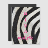 DIVAmalistische Zebra Print-Magnetkarte Magnetkarte (Vorne/Hinten)