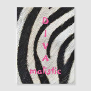 DIVAmalistische Zebra Print-Magnetkarte Magnetkarte
