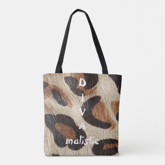 DIVAmalistischer Leopard Drucktasche Tasche (Rückseite)