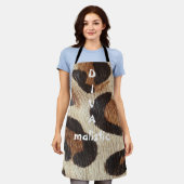 DIVAmalistischer Leopard Print All-over-Schürze Schürze (Getragen)
