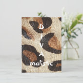 DIVAmalistischer Leopard Print Flat Greeting Card (Stehend Vorderseite)