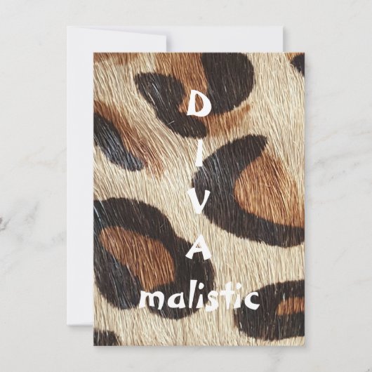 DIVAmalistischer Leopard Print Flat Greeting Card (Vorderseite)