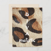 DIVAmalistischer Leopard Print Postcard Postkarte (Vorne/Hinten)