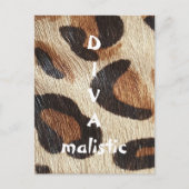DIVAmalistischer Leopard Print Postcard Postkarte (Vorderseite)
