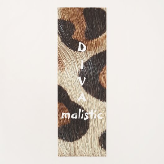 DIVAmalistischer Leopard Print Yoga Mat Yogamatte (Vorderseite)