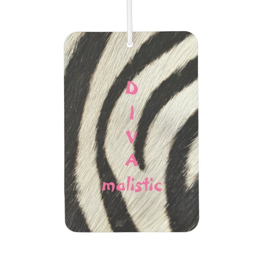 DIVAmalistisches Zebra Print Air Freshener Autolufterfrischer (Vorderseite)