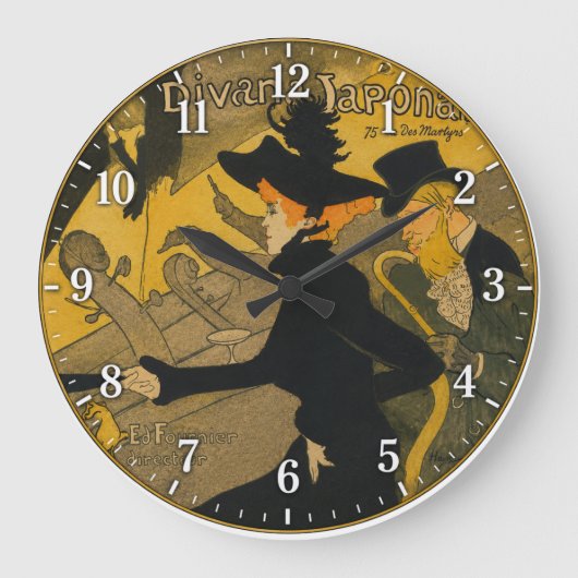 Divan Japonais Große Wanduhr (Vorderseite)