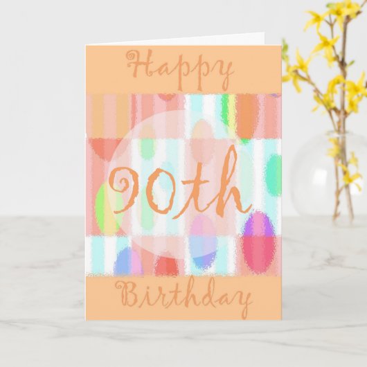 Diva's 90. Geburtstagskarte Karte (Gelbe Blume)