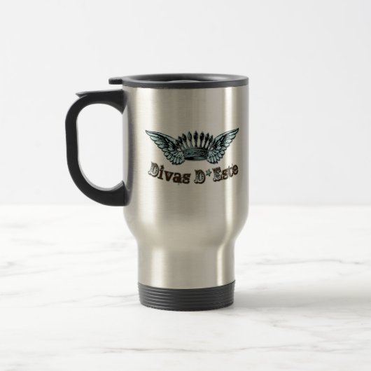 Divas D'Este Logo-Tasse Reisebecher (Links)