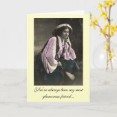 Diva's glamouröse 50. Geburtstagskarte Karte (Gelbe Blume)