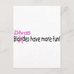 Divas haben mehr Spaß Postkarte