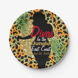 Divas im Dschungel-Party-Teller Pappteller