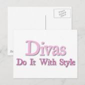 Divas machen es mit Stil Postkarte (Vorne/Hinten)