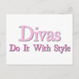 Divas machen es mit Stil Postkarte