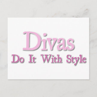 Divas machen es mit Stil Postkarte