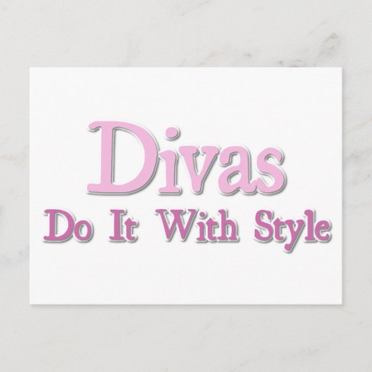 Divas machen es mit Stil Postkarte (Vorderseite)