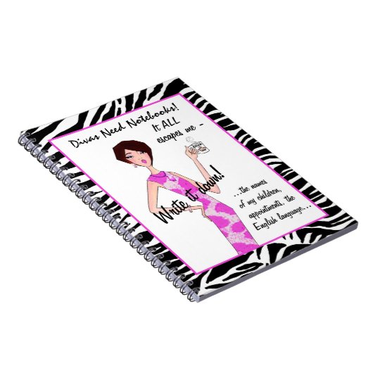 DIVAS NEED NOTEBOOKS! It ALL Escapes Me! Notebook Notizblock (Rechte Seite)