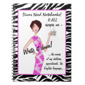 DIVAS NEED NOTEBOOKS! It ALL Escapes Me! Notebook Notizblock (Vorderseite)