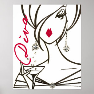 Divas-Regel drucken! Poster