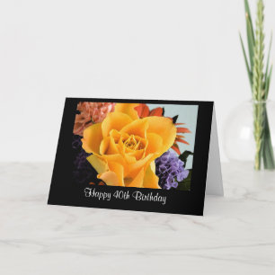Diva's Yellow Rose 40. Geburtstagskarte für sie Karte