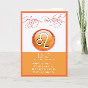 Diva's Zodiac Birthday Card für Leo Karte