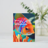 Dive Bahamas Orange - Planer Postkarte (Stehend Vorderseite)