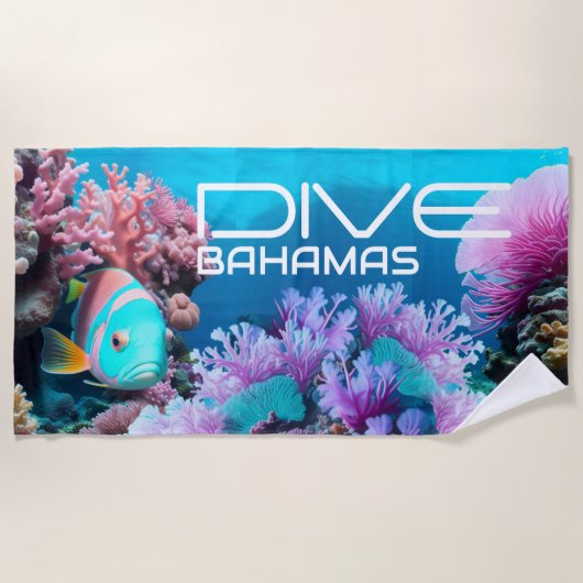 Dive Bahamas - Strandtuch (Vorderseite)