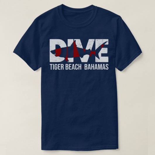 DIVE Bahamas Tiger Beach SCUBA Diving Shark T-Shirt (Design vorne)
