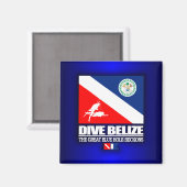 Dive Belize Magnet (Vorderseite/Rückseite)