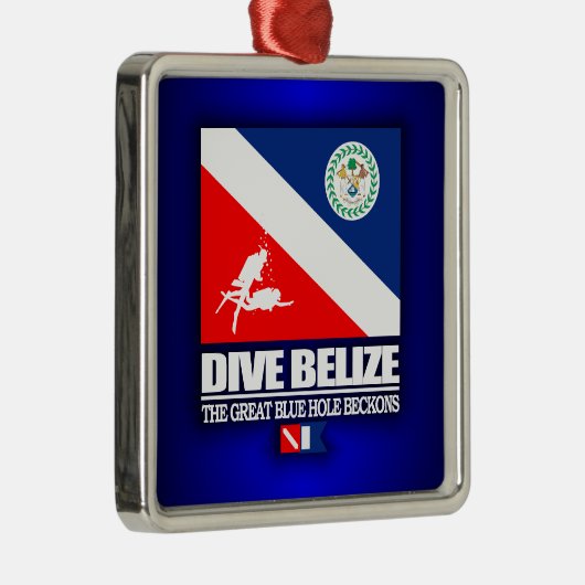 Dive Belize Ornament Aus Metall (Rechts)