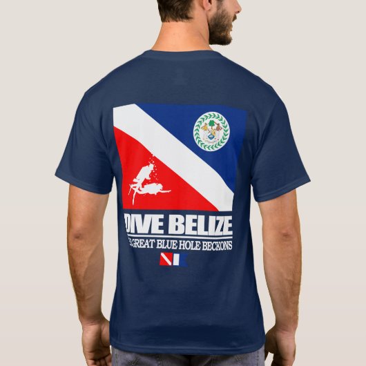 Dive Belize (sq) T-Shirt (Rückseite)