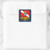 Dive Bonaire 2 Quadratischer Aufkleber (Tasche)